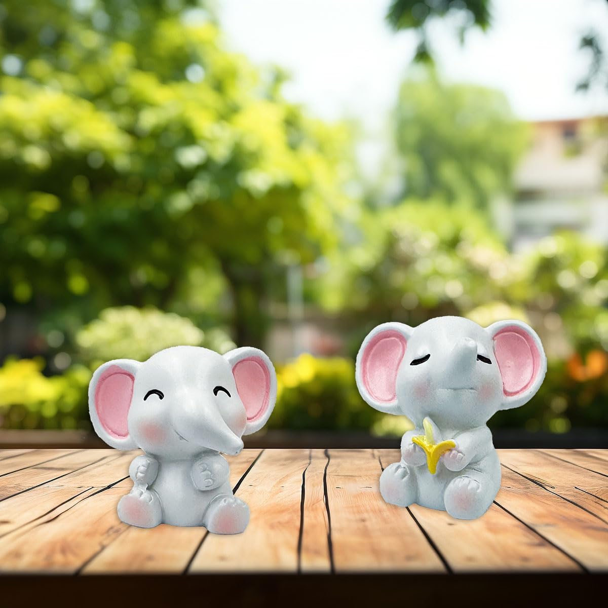 Mini figuras de elefante, 12 figuras de elefante en miniatura de resina, pequeñas figuras de elefante, adornos de modelo de animal, estatua de