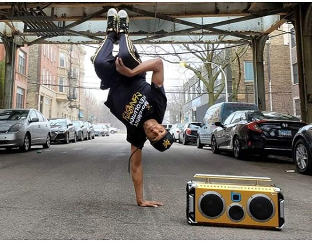 Bumpboxx Altavoz portátil Bluetooth Boombox Flare8 NCAA Arizona St  Boombox retro con altavoz Bluetooth  Batería de litio recargable  Incluye
