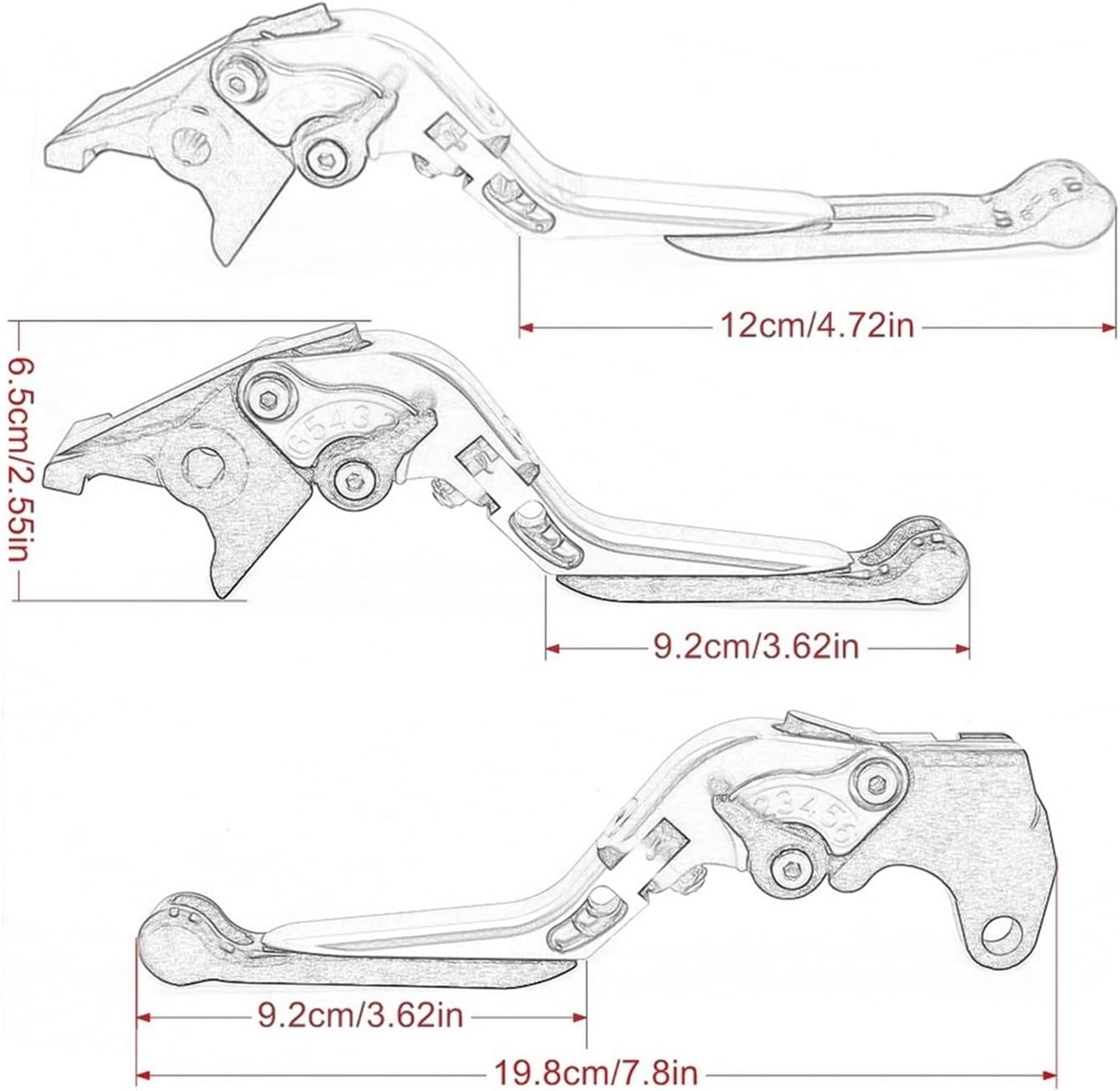 Para Yamaha y Ha TENERE 700 2019-2020 Tenere700 XTZ 700 XTZ700 Mango Embrague de freno Accesorios de motocicleta Palancas de embrague de freno