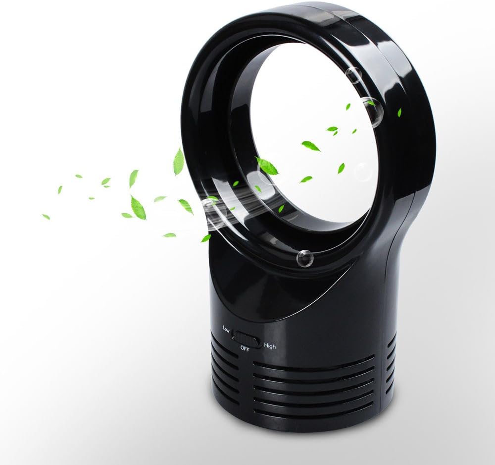 Ventilador de escritorio sin aspas, enfriador de aire personal portátil multiplicador de aire de escritorio, ventilador de mesa silencioso y seguro,