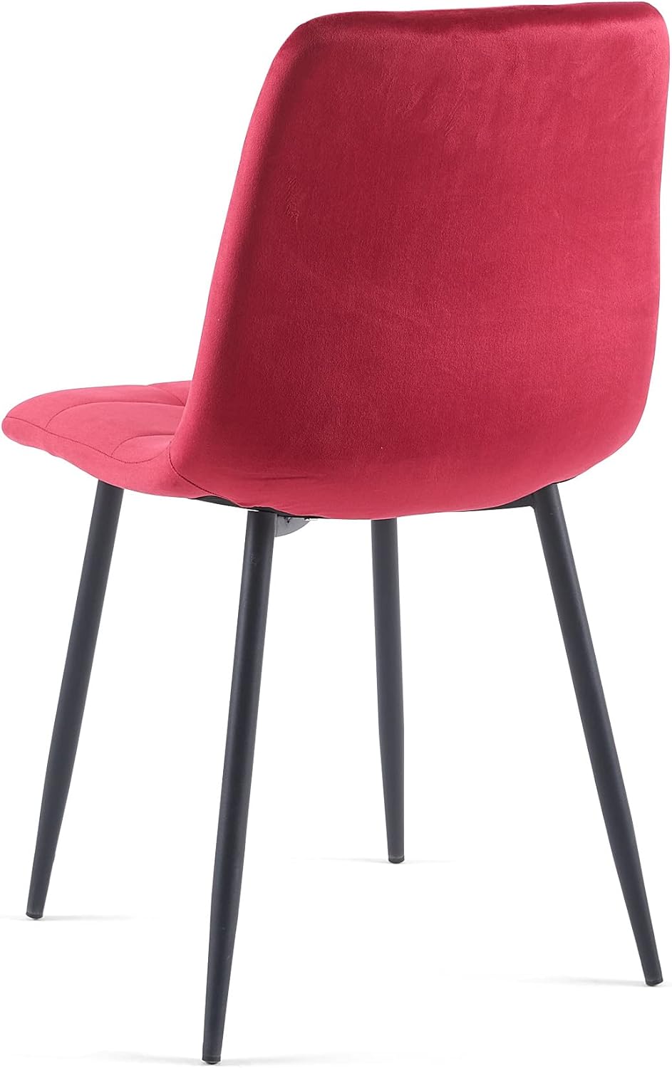 somedream – Juego de 6 sillas de terciopelo modernas, sin brazos, con patas de metal, sillas laterales tapizadas para cocina, sala de estar, color