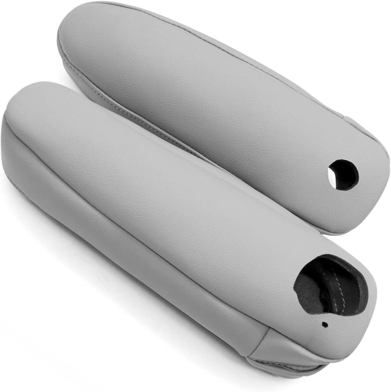2 fundas de repuesto de cuero gris para reposabrazos compatibles con Lexus RX 300 330 350 2003 2004 2005 2006 2007 2008 2009 (solo parte de cuero)