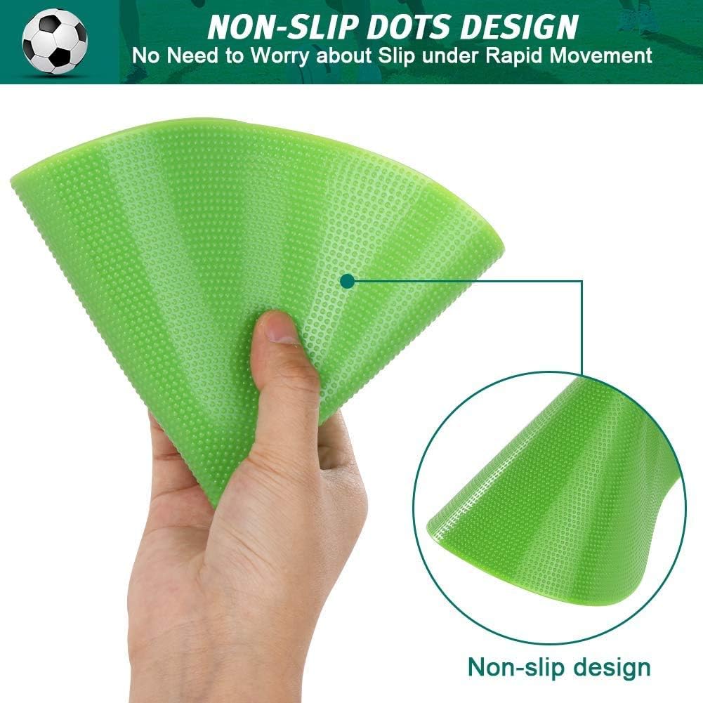Spot Markers 9inch 10inch 18pcs 27pcs Rubber Agility Dots Flat Cones Non Slip Sports Dots Floor Spots Agility Markers for Kids Soccer Basketball