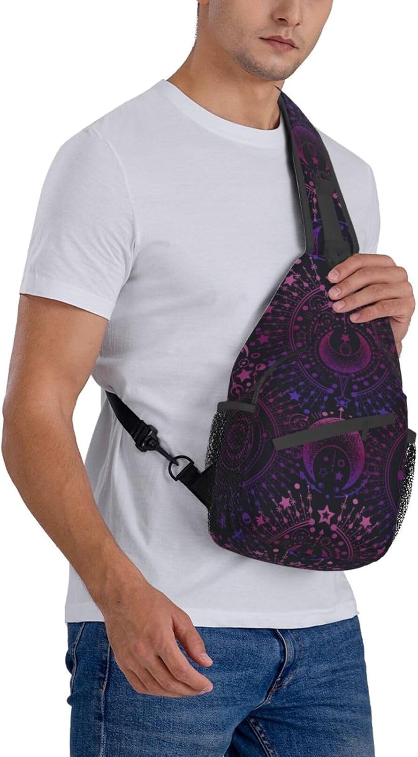 IRIHISKY Sling Bag for Men Women Crossbody Backpack Casual Hiking Daypack for Travel Sport Running Chest Bag