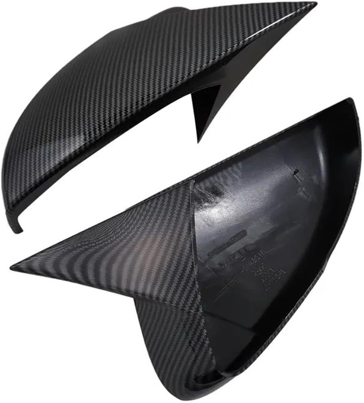 Pair Car Rearview Mirror Covers Wing Mirror Caps for Skoda Octavia Mk3 A7 5E 2014-2019 for VW T-ROC T-Cross 2018-2021 Nivus (Size  Carbon Fiber Look)