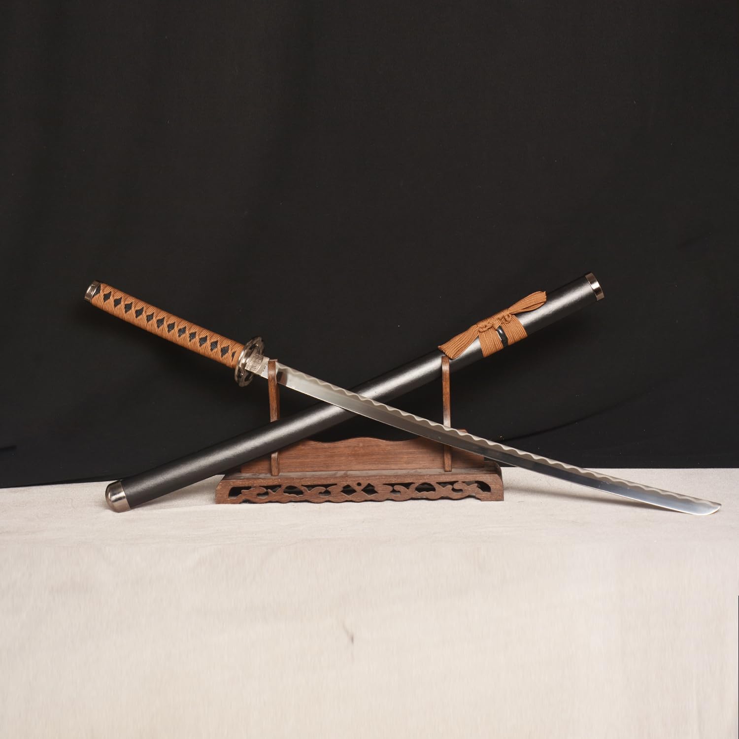 ACTASITEMS Katana Himura Kenshin de 40 pulgadas de metal para cosplay anime Rurouni Kenshin – Marrón