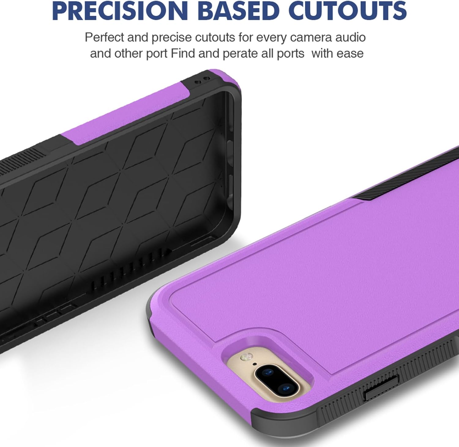 Funda para iPhone 8 PlusiPhone 7 PlusiPhone 6 Plus funda protectora de doble capa resistente para teléfono celular, a prueba de golpes, resistente,