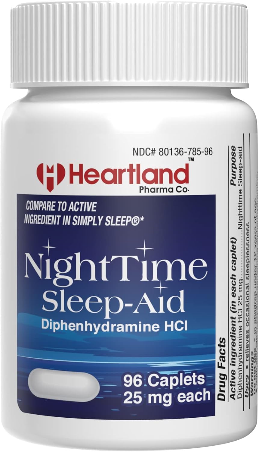 Cápsulas para dormir de difenhidramina HCI de 25 mg  Pastillas para dormir para adultos extra fuertes  Ayuda para dormir difenhidramina  Ayudas