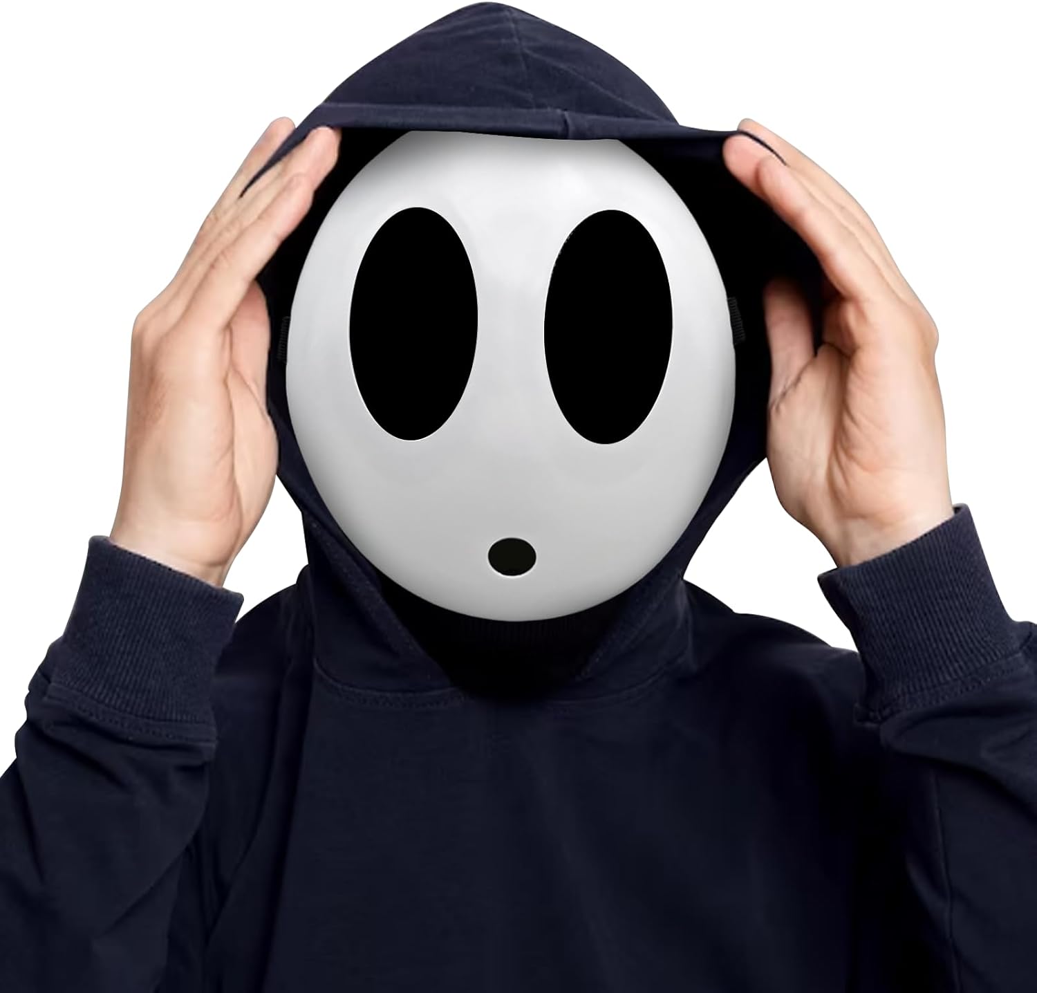 Máscara de chico tímido, máscara de anime blanca, máscara de Halloween, máscara divertida para disfraz de Halloween, accesorios de cosplay