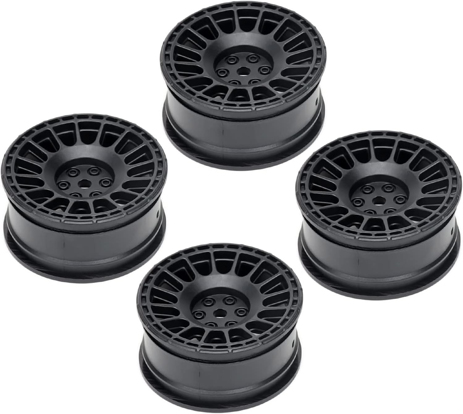 4 neumáticos de goma de grano de automóvil RC de 2.953in y llantas de plástico para 110 RC en carretera Drift Racing Car Tamiya Sakura Traxxas HPI