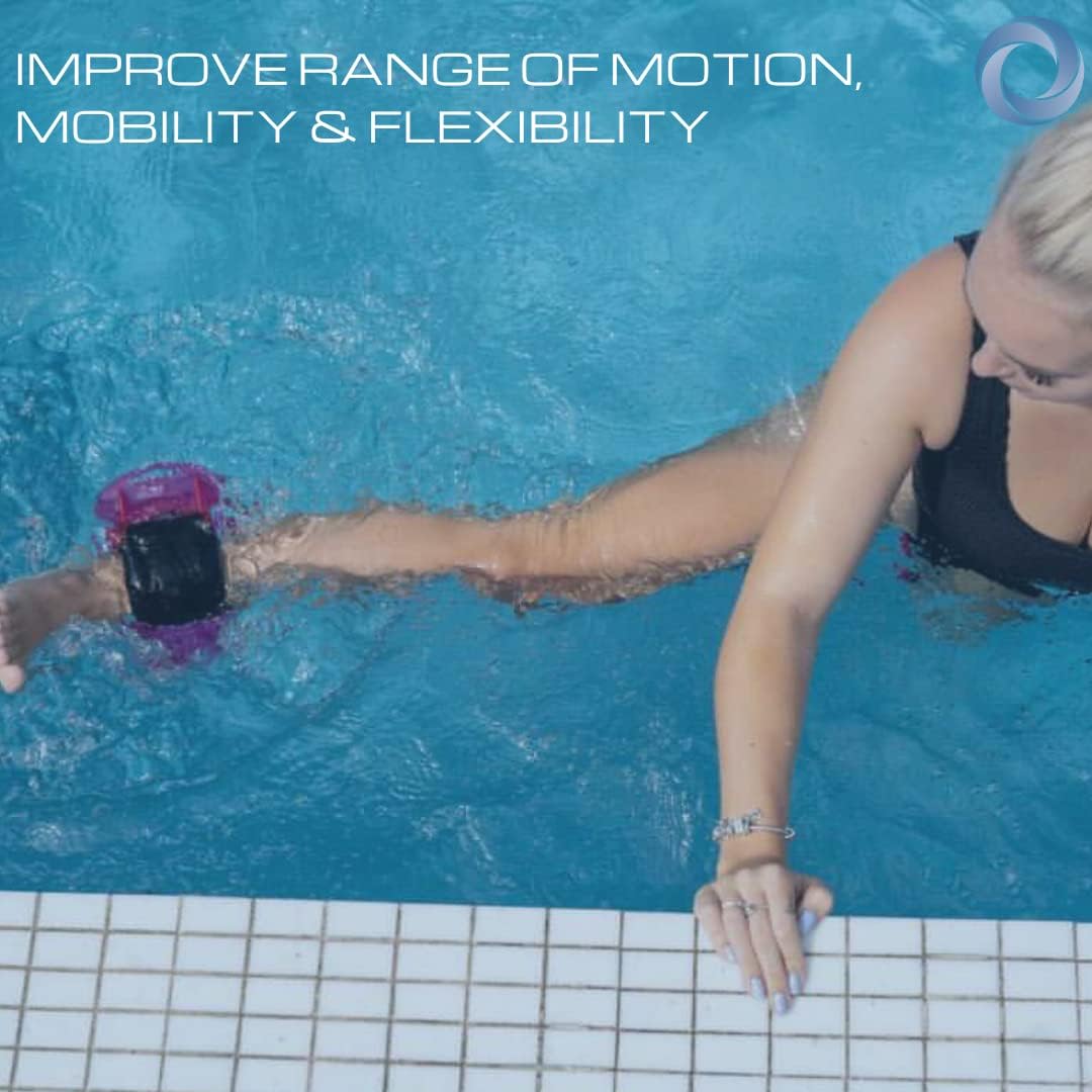 Aqualogix Juego de aletas híbridas de entrenamiento acuático de resistencia media, humo, puños acuáticos, guía de inicio rápido, pesos de agua para