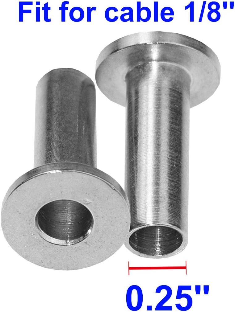 Fundas protectoras para barandilla de cable de alambre de 18 pulgadas, postes de madera, barandilla de bricolaje, acero inoxidable T316 grado