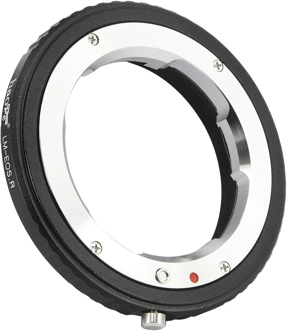 Haoge – Adaptador de montura manual para lente Leica M LM, Zeiss ZM, Voigtlander VM a Canon RF Mount R5 R6 sin espejo como Canon EOS R