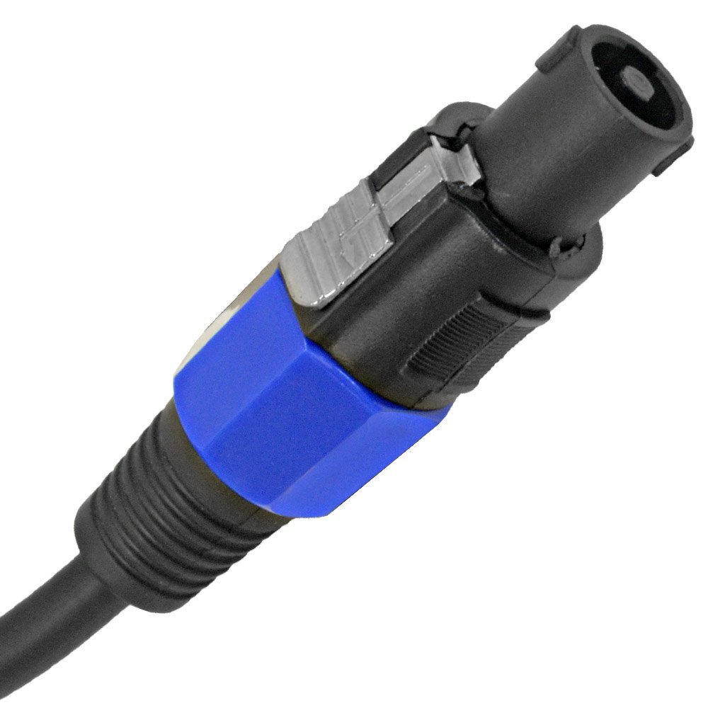Seismic Audio – SPXC-3-4Pack – Paquete de 4 cables de extensión Speakon profesionales de 3 pies – Speakon macho a Speakon hembra – Cables de