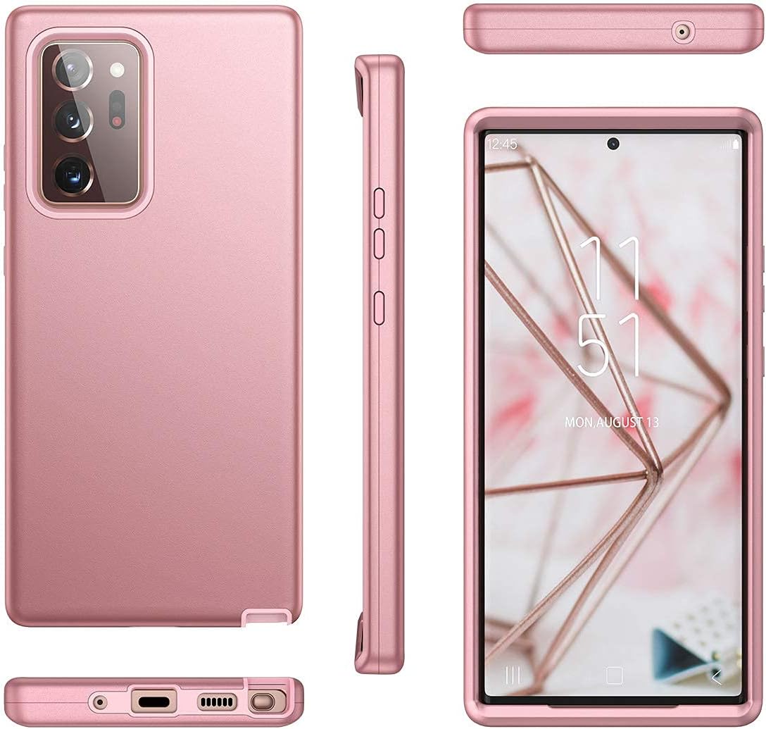 WeLoveCase Funda para Galaxy Note 20 Ultra, funda 3 en 1 de cuerpo completo de alta resistencia, híbrida a prueba de golpes, funda protectora de TPU