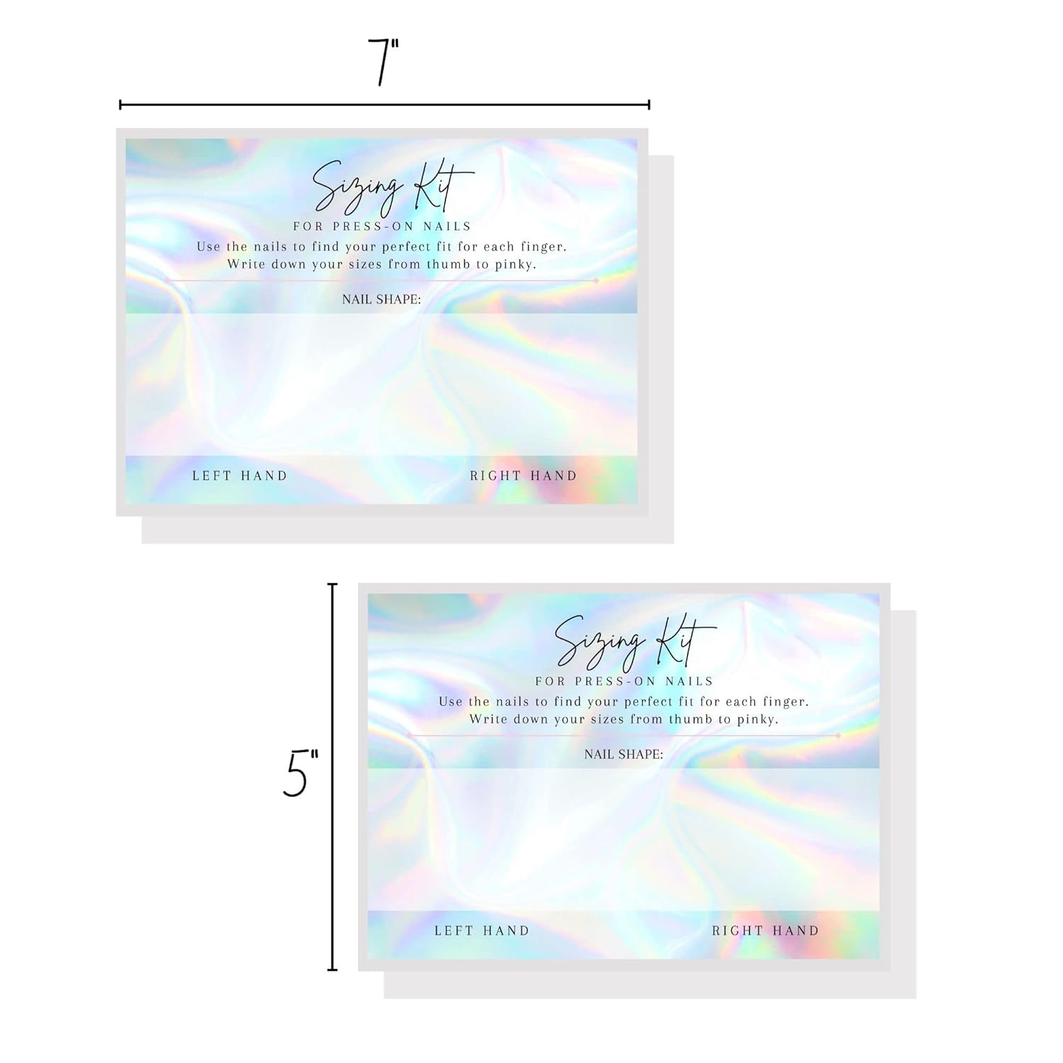 Tarjeta de tamaño de uñas a presión  Paquete de 30  Postal grande de 5 x 7 pulgadas  Suministros de uñas a presión  Para kit de uñas a presión  Guía