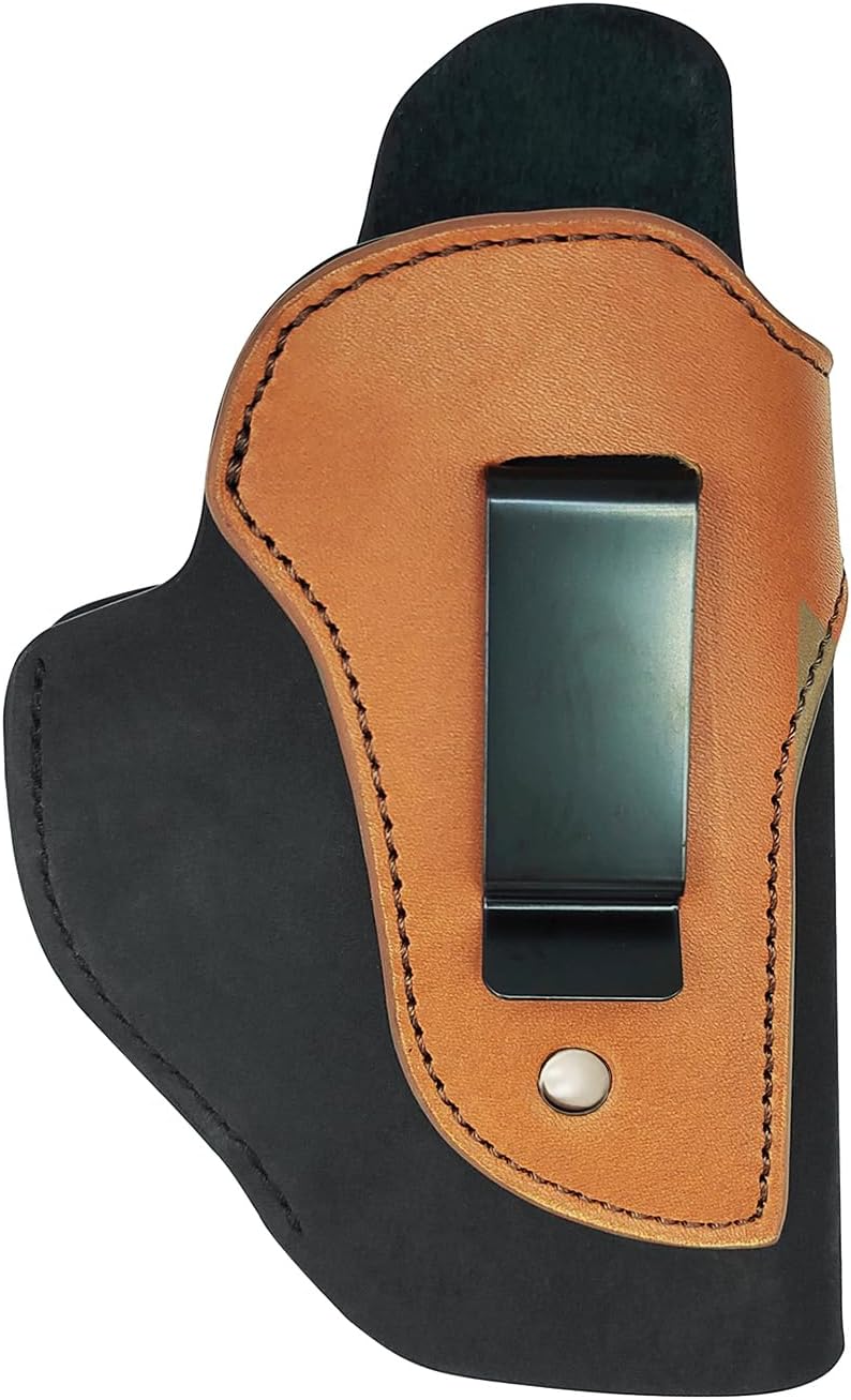 Funda de cuero IWB para Glock G17 G19 G22 P365-Ruger Security 9 Springfield XD y XDS Taurus G2C G3 G3C, etc.