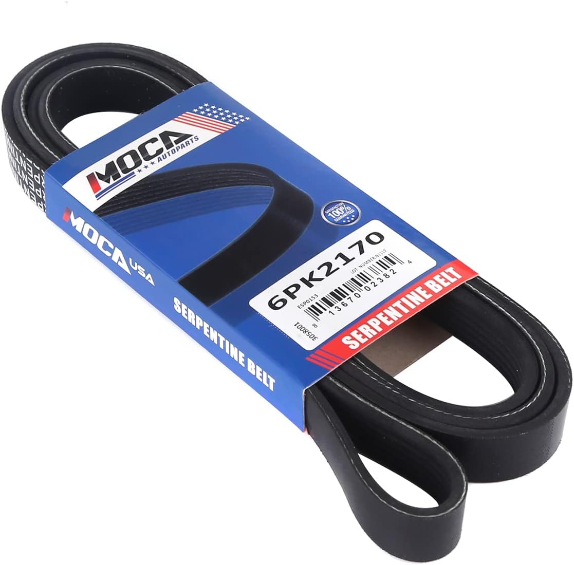 MOCA 6PK2170 EPDM Cinturón Serpentine para Ford Ranger Explorer 1997-2008 para Mercury Taurus para Mazda MX-5