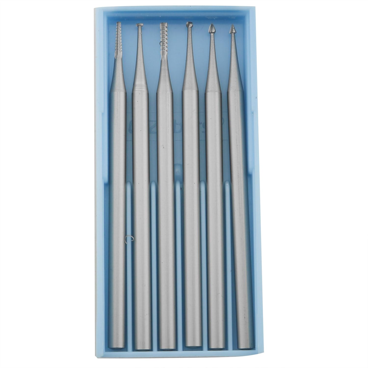 Brocas de carburo de acero de tungsteno de 0.039 in CHENJIN 6 piezas de fresas de extremo de carburo sólido para juego de fresas de metal, fresadora