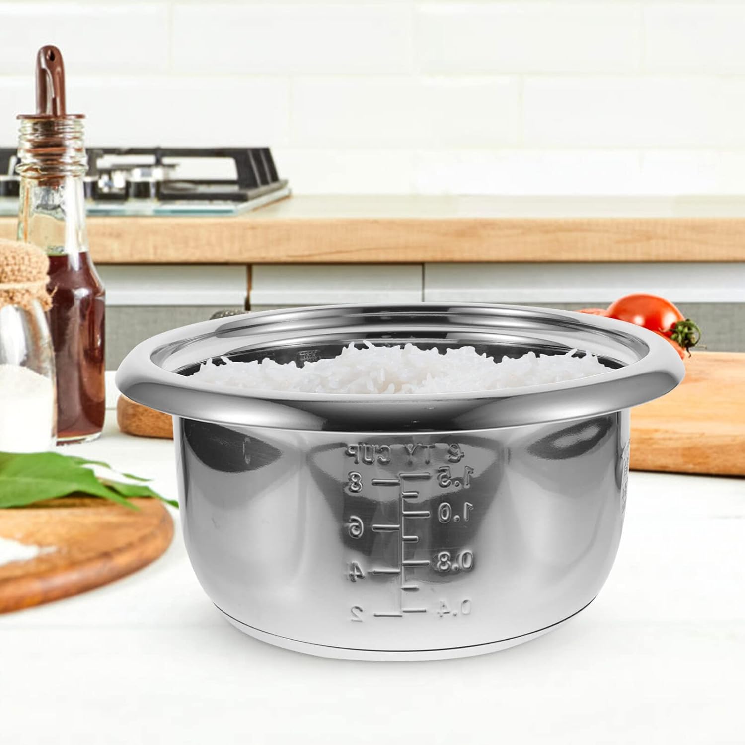 DOITOOL Olla de arrocera Liner Olla de arroz Reemplazo interno Olla de cocción Contenedor de cocina Olla interior Molde para pasteles Utensilios de