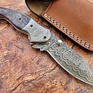 FZ-30 Cuchillo de bolsillo de Damasco hecho a mano para hombres  Cuchillo plegable con bloqueo de revestimiento  Cuchillo de bushcraft para pesca, FZ-30 Cuchillo de bolsillo de Damasco hecho a mano para hombres  Cuchillo plegable con bloqueo de revestimiento  Cuchillo de bushcraft para pesca,