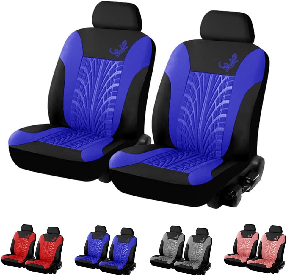 Alfombrillas de coche para Mazda 2 Mazda2 2007-2019, fundas de asiento azules para sedán, camión, SUV, 1 juego de fundas de asiento de tela de