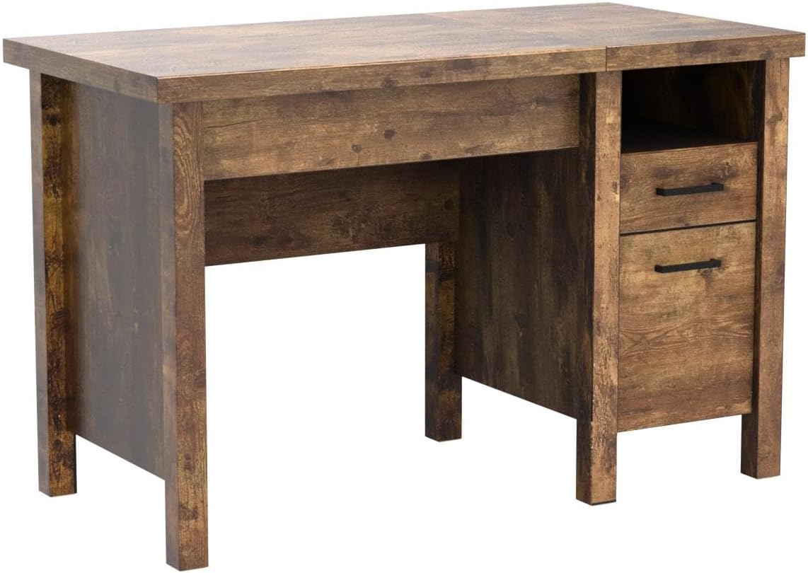 Coaster Furniture Delwin 881240 – Armario de archivos con tapa de elevación antigua, nuez moscada