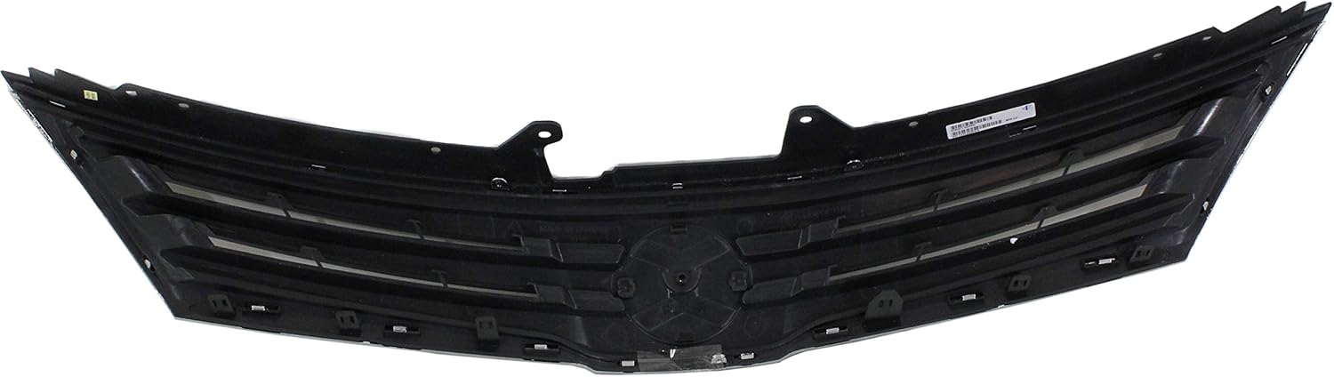 Evan-Fischer – Conjunto de parrilla compatible con Nissan Versa 2010-2012 carcasa cromadainserto negro pintado de 1.8 L Eng HatchbackSedan