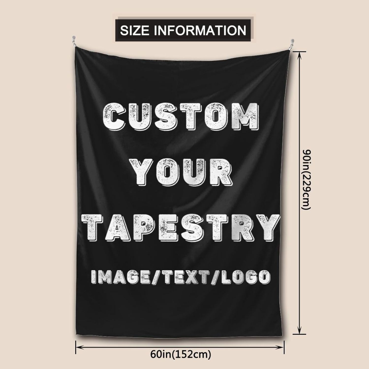 Tapiz de pared personalizado, telón de fondo personalizado, tapiz de boda personalizado, imagen personalizada, imagen personalizada de 90 x 60