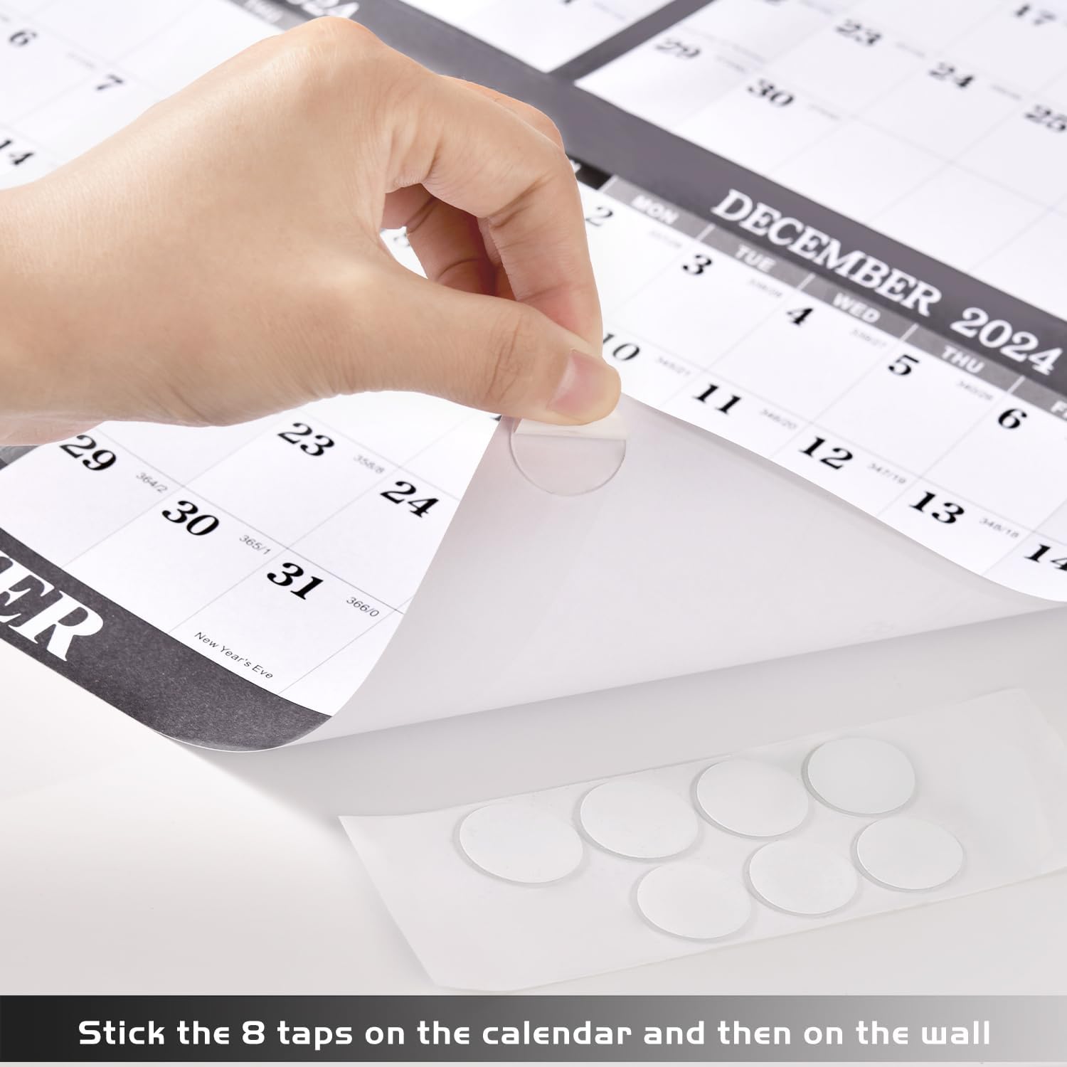 Calendario anual de pared 2024, calendario de pared 2024, calendario de pared grande de 34.8 x 22.8 pulgadas, enero de 2024 a diciembre de 2024,