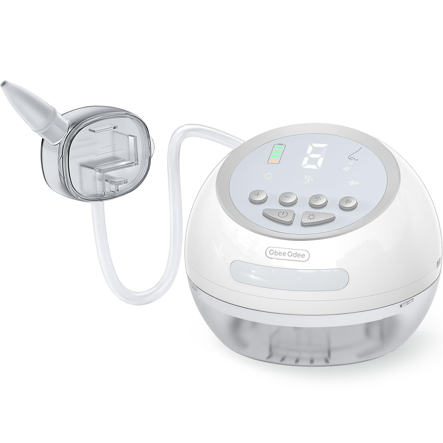 Aspirador nasal para bebé con succión de 6 niveles, succión eléctrica recargable para nariz de bebé con 6 música, ruido blanco, luz nocturna de 3