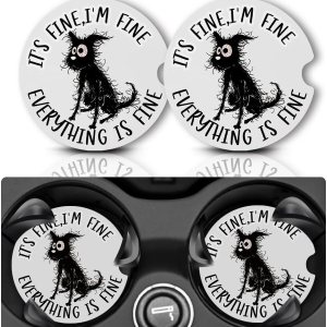 Posavasos de automóvil para portavasos de perro, bonitos accesorios de automóvil para el interior de las mujeres, 2 posavasos para automóvil, Posavasos de automóvil para portavasos de perro, bonitos accesorios de automóvil para el interior de las mujeres, 2 posavasos para automóvil,