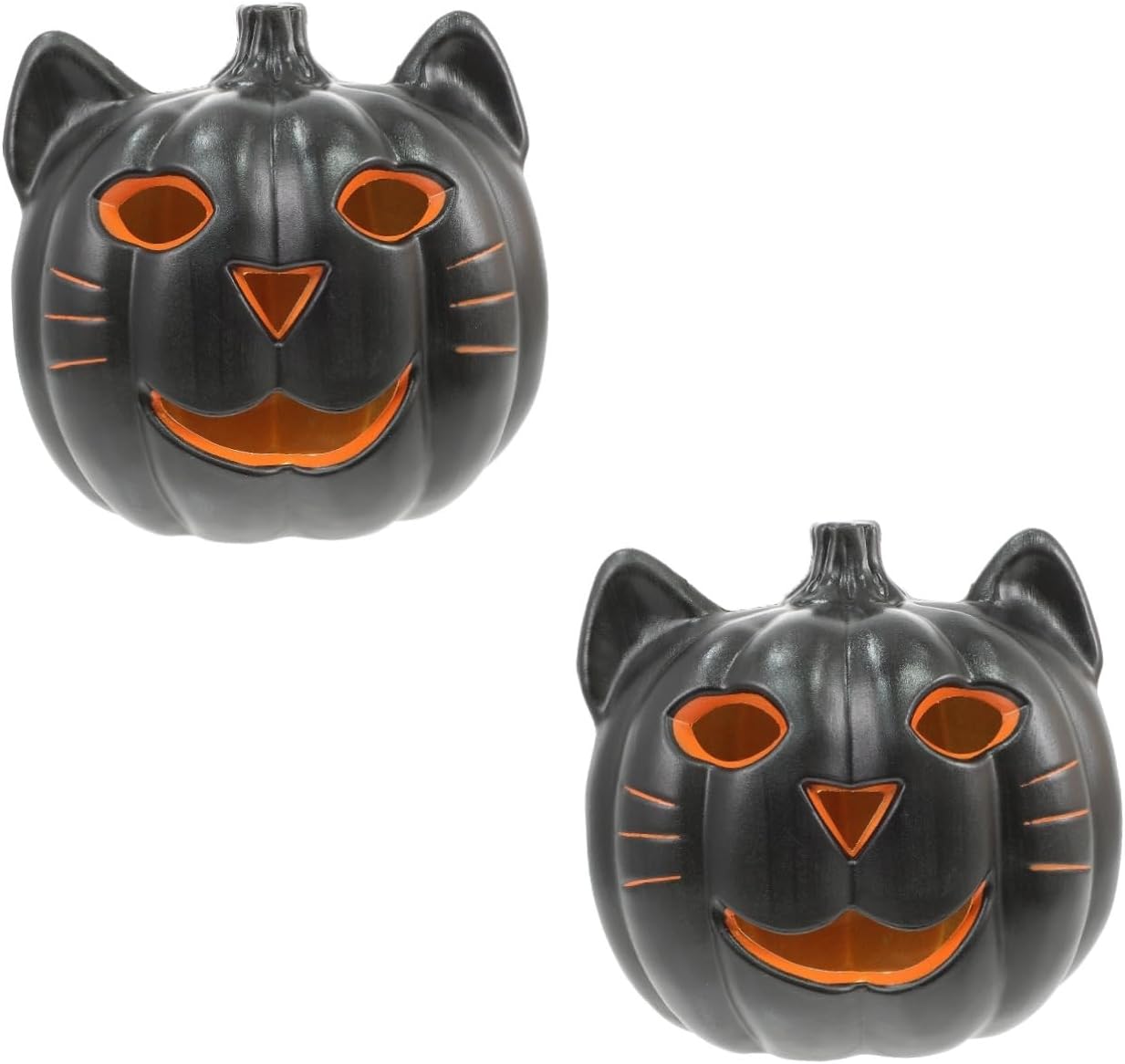 YARNOW 2 piezas de decoración de mesa de comedor de Jack-o-Lantern, adornos de Halloween, decoración de mesa de comedor, luces de calabaza de