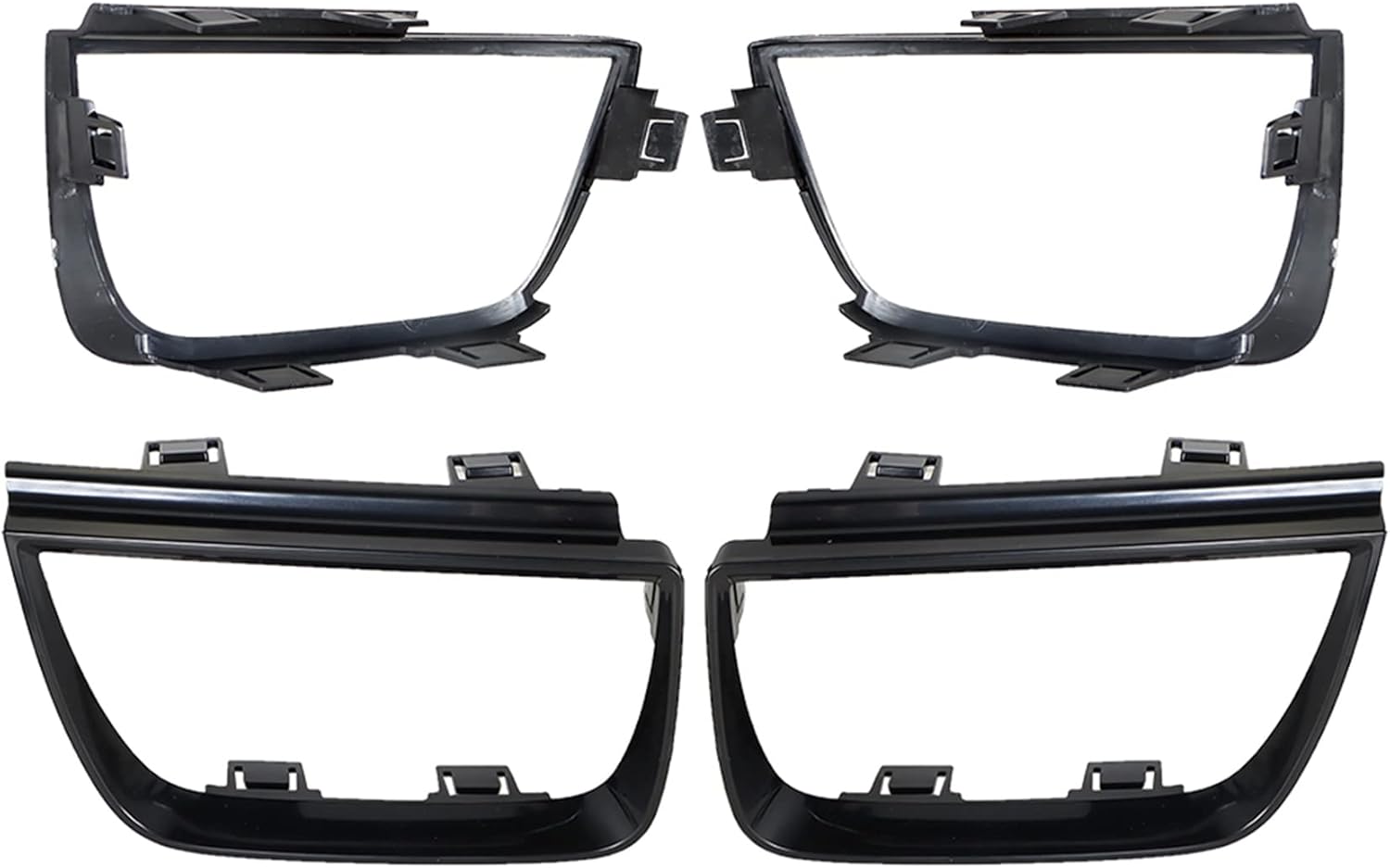 WFLNHB Juego de 4 cubiertas de bisel de luz trasera de repuesto para Chevy Camaro LT LS SS 2010-2013 biseles negros brillantes para el lado del