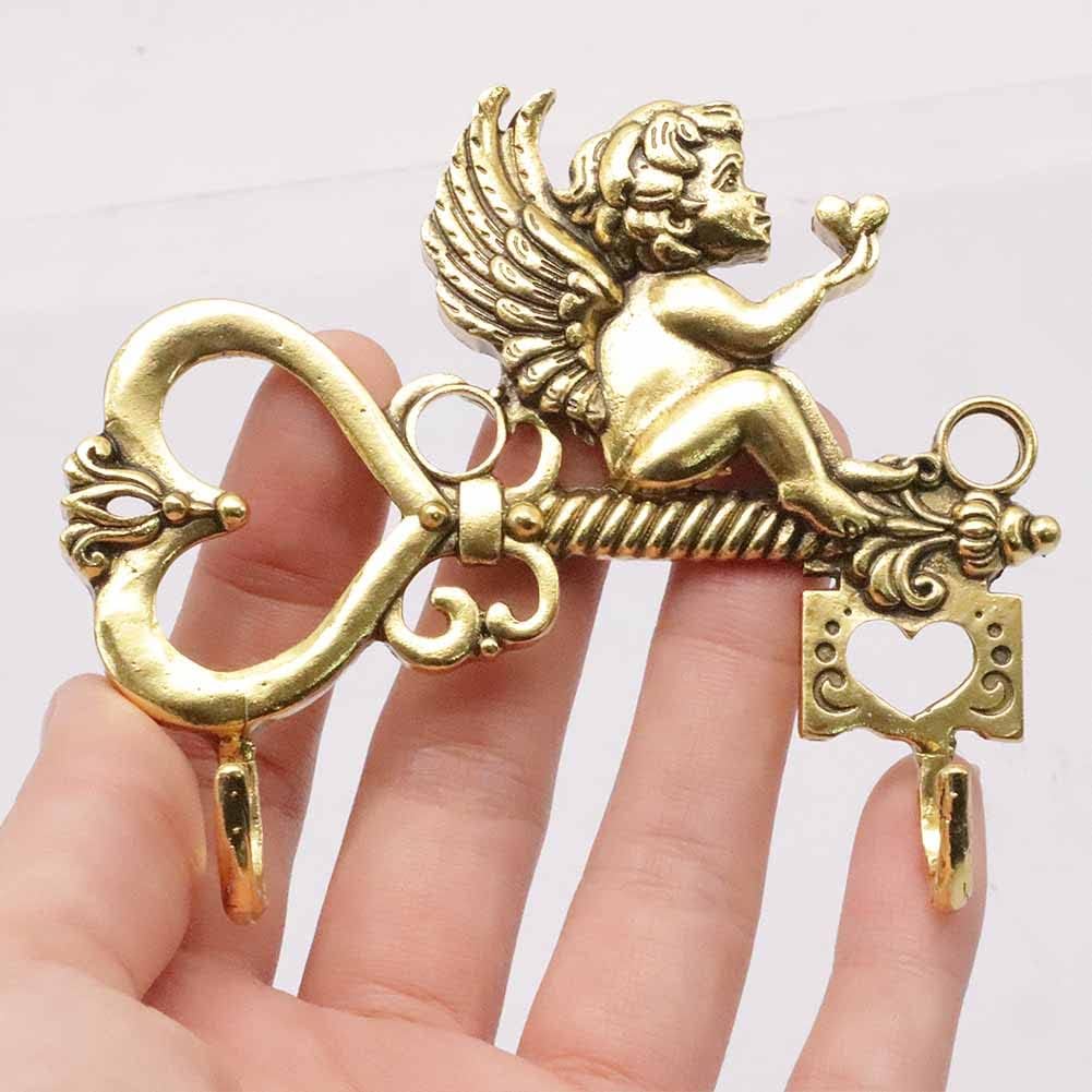 Ganchos para colgar abrigos de pared, 2 ganchos de pared de Cupido, ganchos decorativos creativos de tigregancho pesado, ganchos montados para