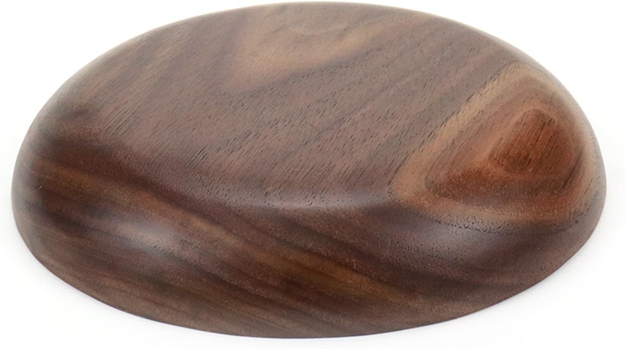 LC LICTOP Platos de madera de 130mm5.12″ Platos redondos de madera de nogal para platos, aperitivos, postres