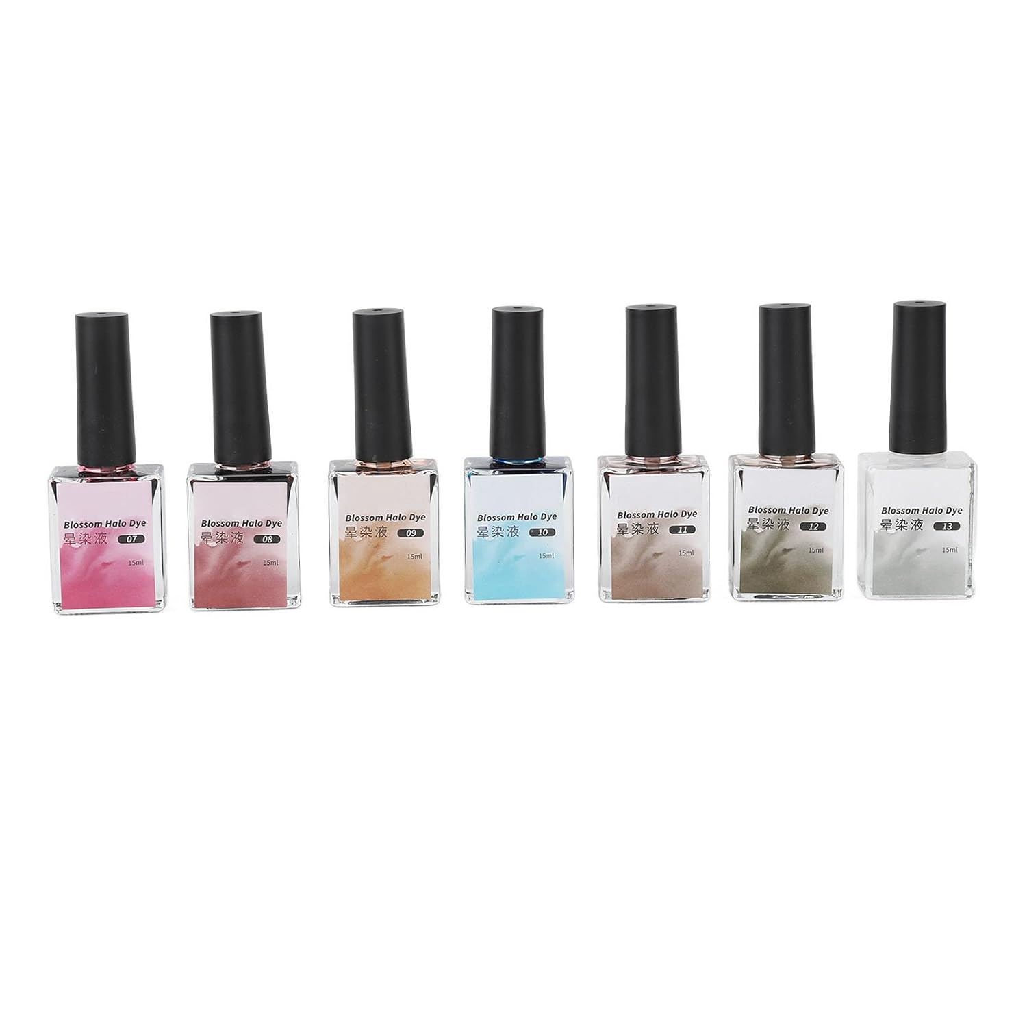 Juego de 13 colores de esmalte de uñas floreciente acuarela DIY Nail Art Dye Gel Decoraciones Herramienta de manicura
