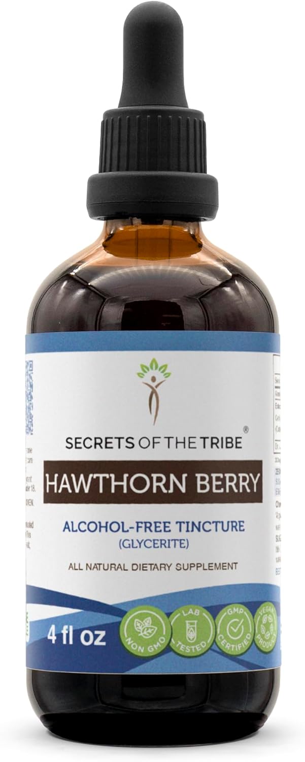 Extracto de tintura de bayas de espino sin alcohol, gotas de hierbas de alta potencia, tintura hecha de espino baya Crataegus Laevigata Sistema