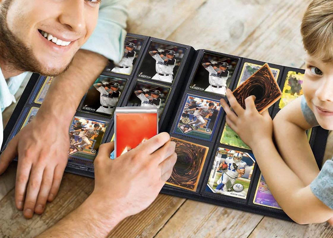 Carpeta de tarjetas coleccionables de 9 bolsillos, carpeta de tarjetas deportivas para TCG, MTG, fútbol, tarjetas de béisbol, 30 páginas, coloca