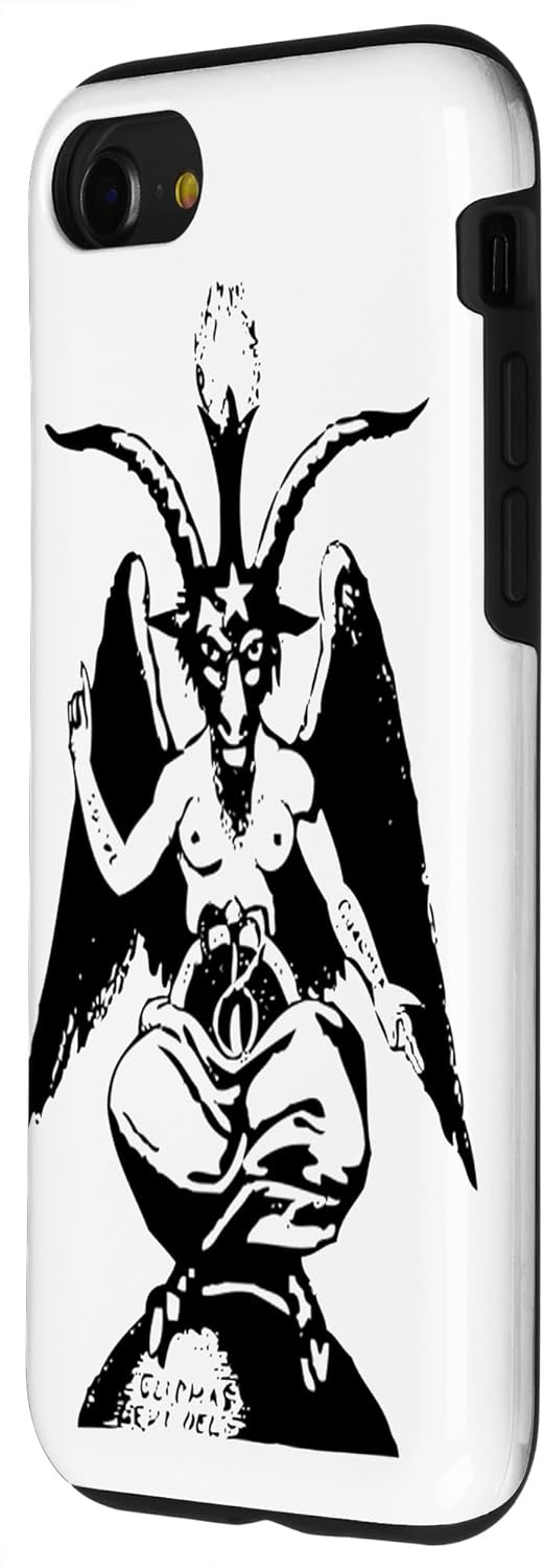 Funda para iPhone SE (2020)  7  8 Baphomet Satanic Occult Beelzebub Lucifer como arriba, por debajo