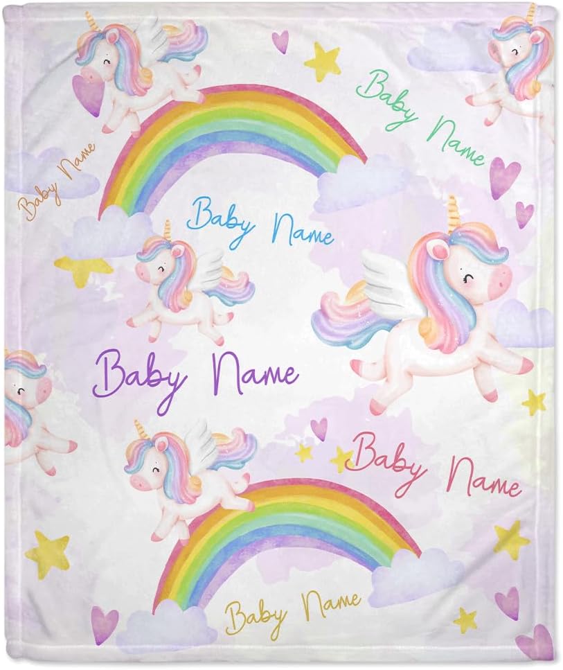 Hyturtle Manta de bebé con nombre personalizado  Manta personalizada con nombre para bebé  Manta de bebé personalizada para niñas  Manta de vellón