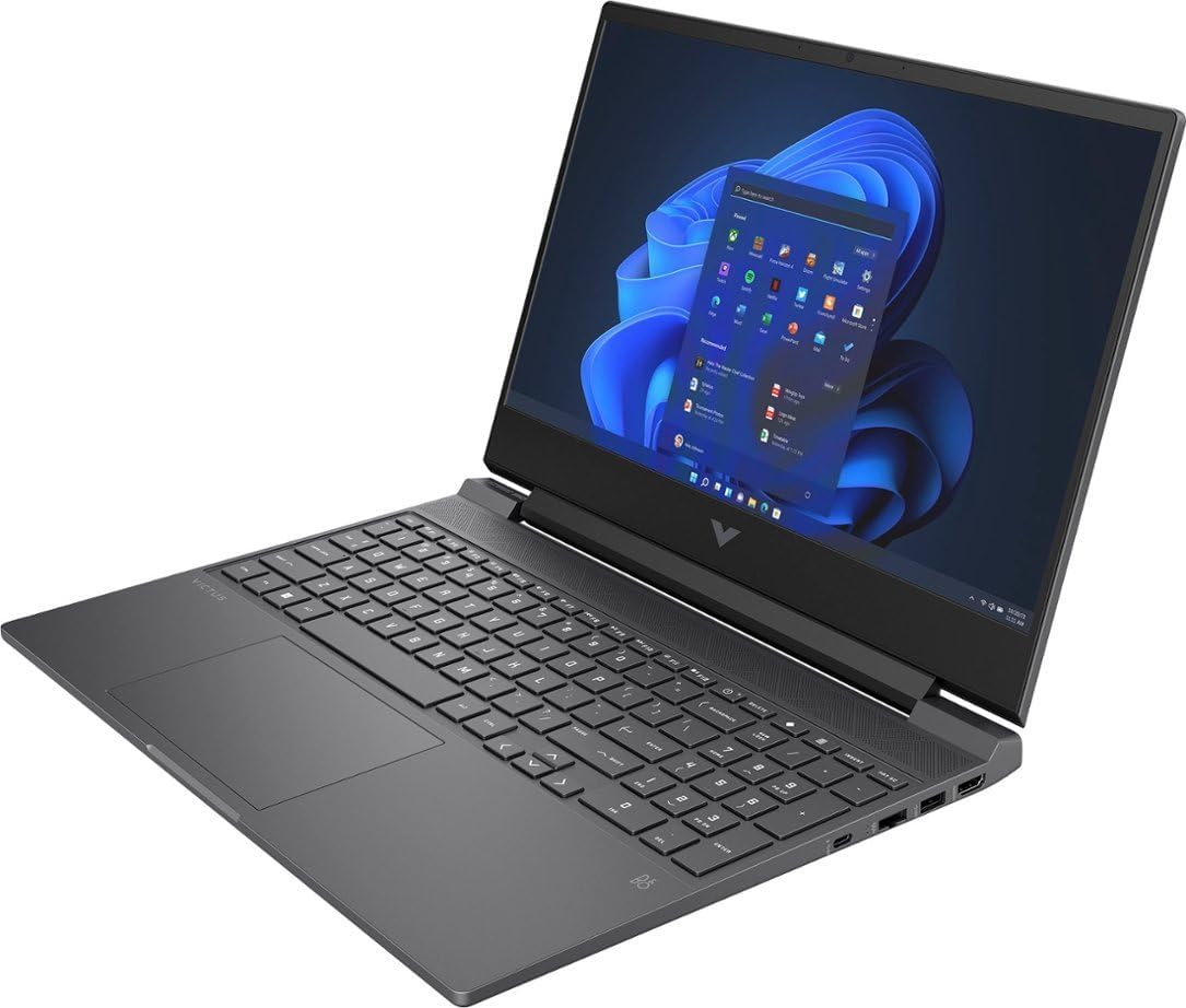 HP Portátil para juegos Victus FHD 144Hz de 15.6 pulgadas, AMD Ryzen 5 7535HS, 32 GB DDR5 RAM, SSD NVMe de 1 TB, NVIDIA GeForce RTX 2050, teclado
