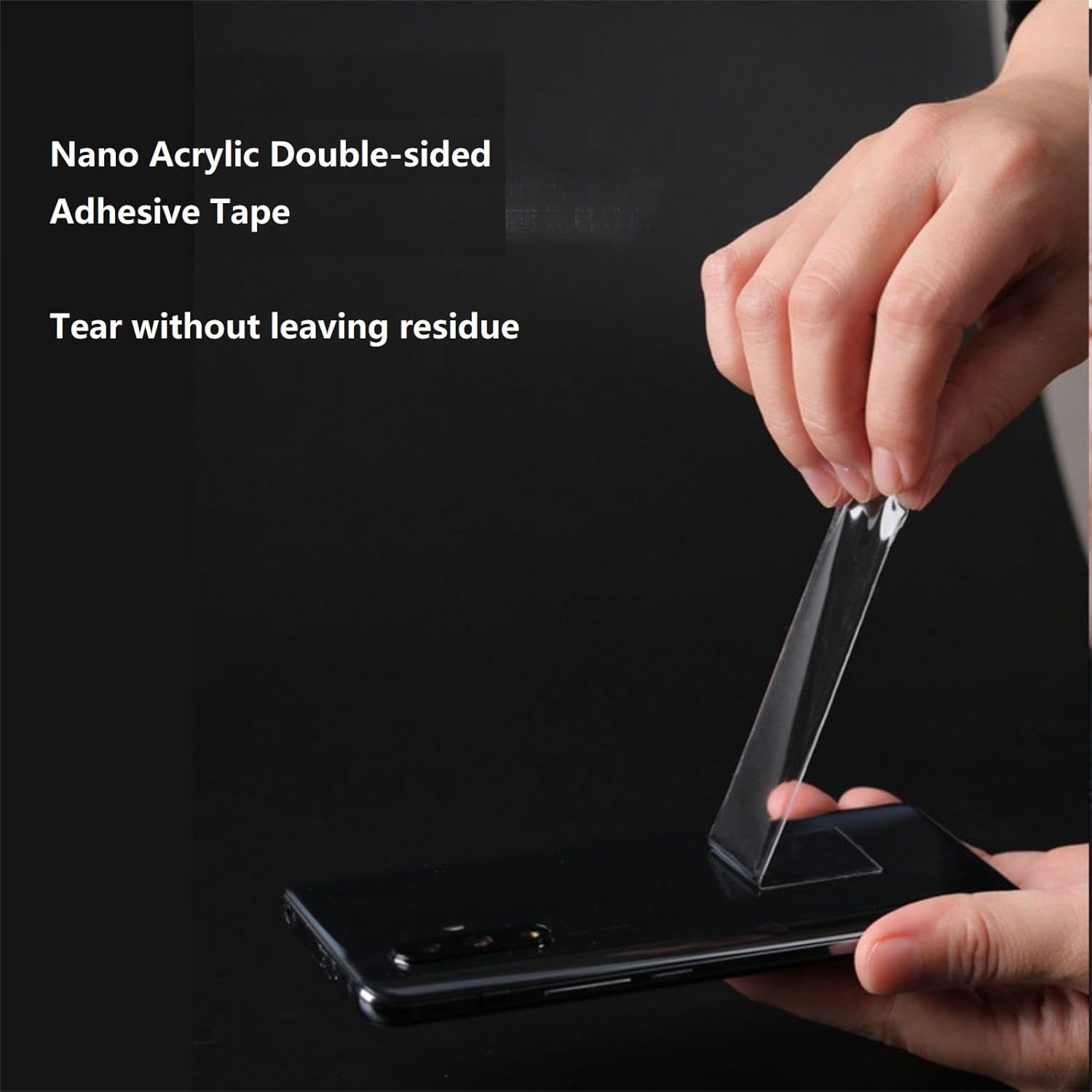 Kaisiking Cinta adhesiva de doble cara resistente para montaje resistente y transparente, nano cinta extraíble para colgar cuadros (1.18 x 120