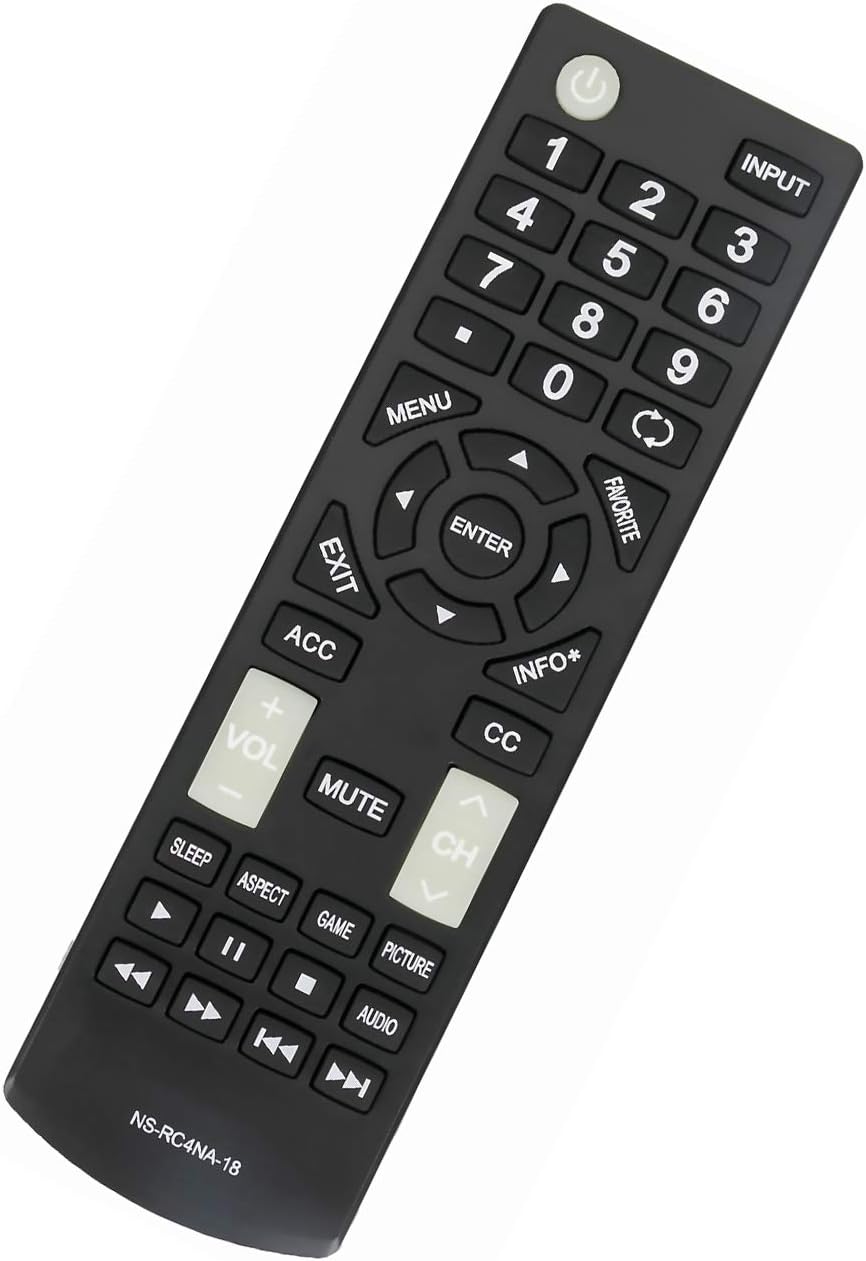 NS-RC4NA-18 – Control remoto de repuesto para Insignia TV NS-50D510MX17 NS-40D420MX18 NS-32D311NA17 NS-32D311MX17 NS-39D310NA17 NS-55D420MX18