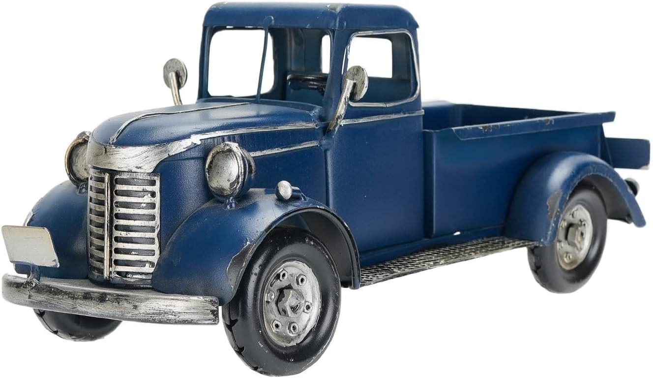 SOFFEE DESIGN Vehículos coleccionables clásicos de 12 pulgadas, decoración de hierro modelo Pick-up, figura coleccionable, soporte de vino de