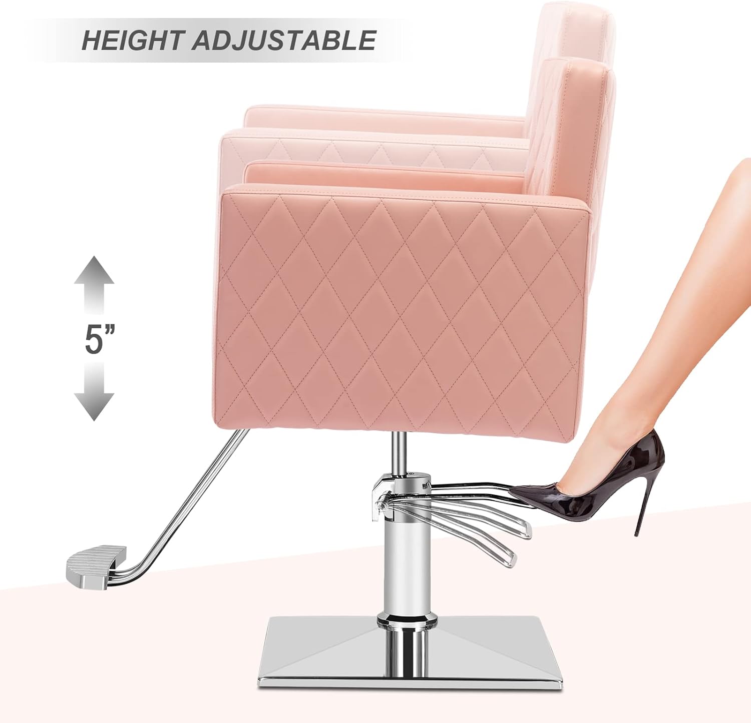 Paddie Silla de salón para estilista, silla hidráulica de altura ajustable, sillas de peluquería multiusos, equipo de spa de belleza, peso máximo de