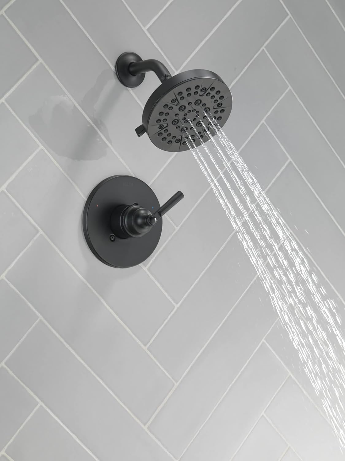 Delta Faucet Saylor T14235-BL – Kit de moldura de válvula de ducha negra, sistema de ducha Delta, juego de grifo de ducha, accesorio de ducha negro,