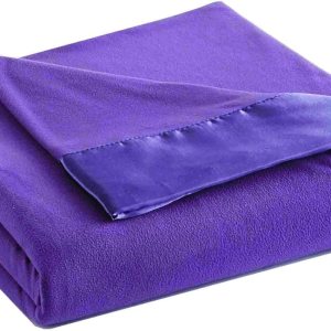 Microcobija de franela Shavel, Púrpura, Full Queen Microcobija de franela Shavel, Púrpura, Full Queen