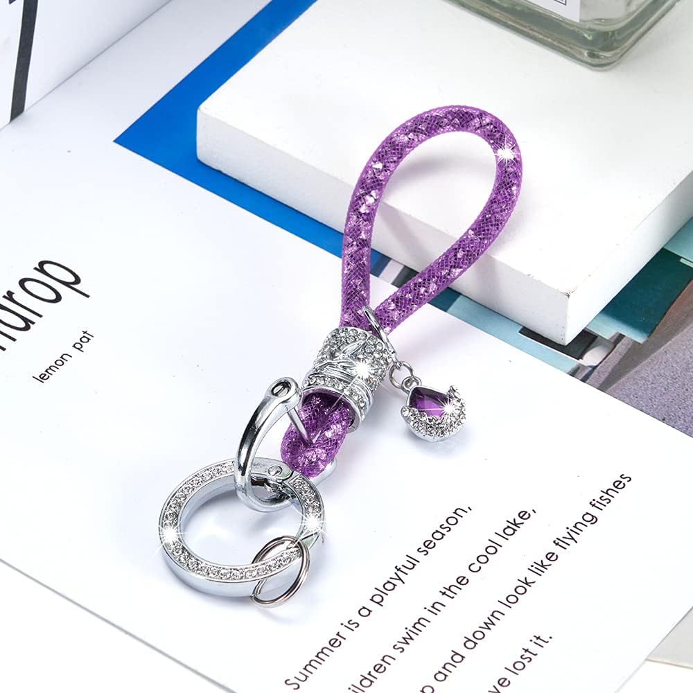 Bling Crystal – Llavero de coche para mujer, accesorios de diamantes de imitación, llavero de coche de moda