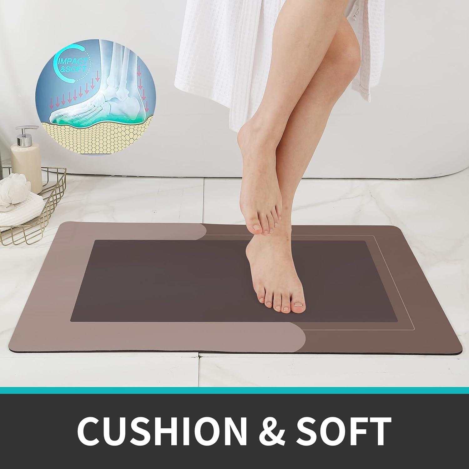 Juego de alfombras de baño, tapetes de baño con tapetes para inodoro en forma de U, antideslizantes, absorbentes de agua, tapetes de baño para